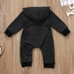 Varm baby overall med huva – bomull & dragkedja