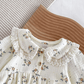 Blommig Babyromper med Hatt – Mjuk Bomull